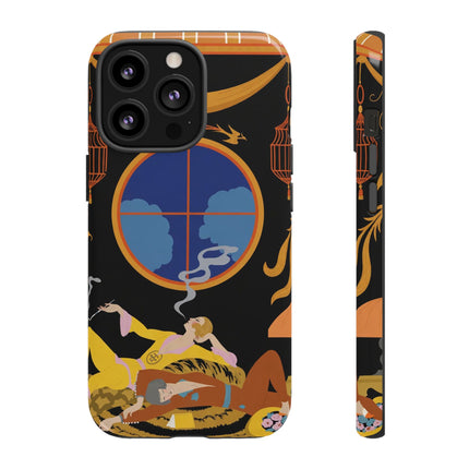Art Deco Lounge Phone Case – Opulent Smoke & Timeless Glamour