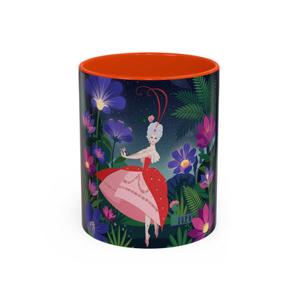 Moonlight Waltz Among The Blossoms Colorful Mugs – Art Deco Floral Enchantment