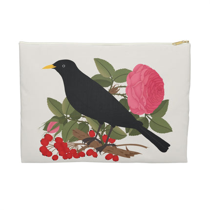 Blackbird & Rose Accessory Pouch – Timeless Beauty & Elegant Charm