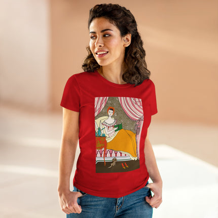 A Moment of Elegance and Comfort Women's Midweight Cotton Tee