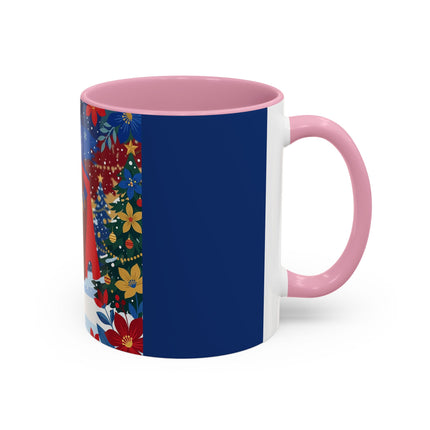🎭❄️ The Christmas Masquerade Lady Colorful Mug – Art Deco Holiday Fantasy