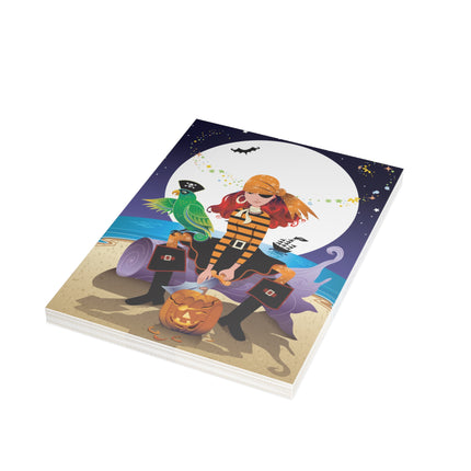 Moonlit Pirate Halloween Postcards (envelopes included) - Bundles of 10, 30, 50 Pieces