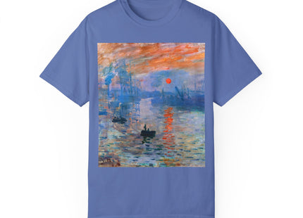 Sunrise by Claude Monet Unisex Garment-Dyed T-shirt