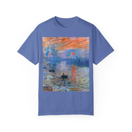 Sunrise by Claude Monet Unisex Garment-Dyed T-shirt
