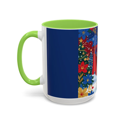🎭❄️ The Christmas Masquerade Lady Colorful Mug – Art Deco Holiday Fantasy