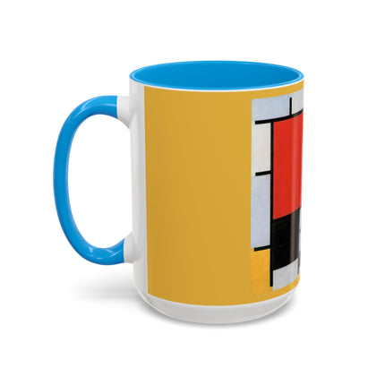 Composition with Red, Yellow, Blue, and Black by Piet Mondrian Colorful Mugs (11oz, 15oz)