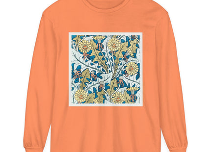 Art Nouveau Dandelion Flower Garment-dyed Long Sleeve T-Shirt