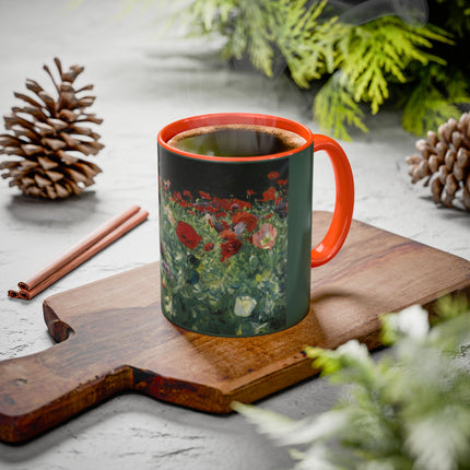 A Study of Poppies for Carnation, Lily, Lily, Rose by John Singer Sargent Colorful Mugs (11oz, 15oz)