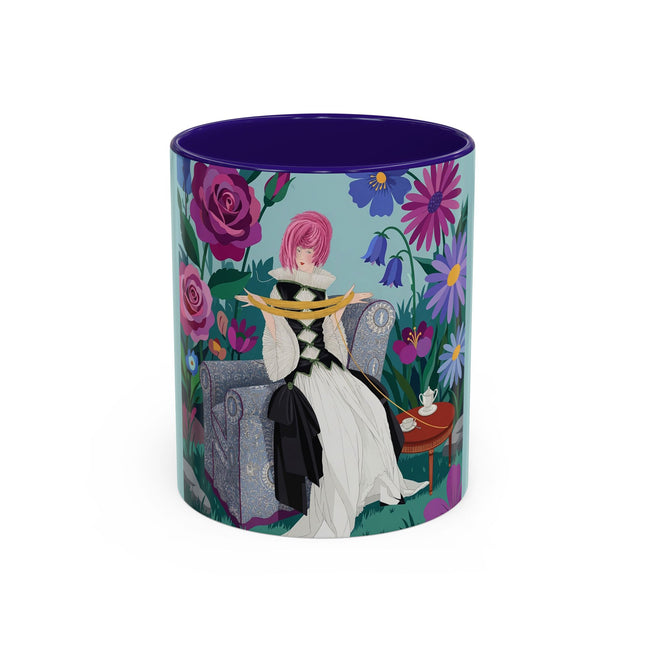 The Lady Of The Garden Tea Colorful Mugs – Art Deco Floral Elegance