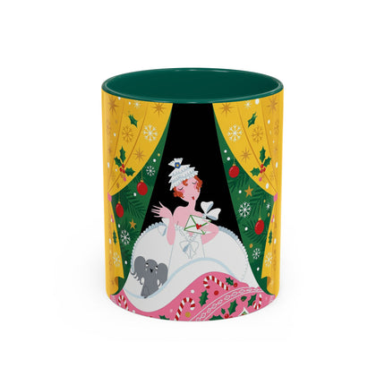 💌🎄 The Christmas Letter Of Holly House Colorful Mug – Whimsical Art Deco Holiday Charm