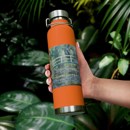 Water Lilies and Japanese Bridge by Claude Monet Copper Vacuum Insulated Bottle, 22oz