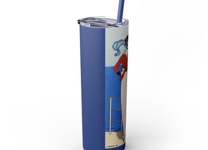 Costume de Yacht by George Barbier Skinny Tumbler with Straw, 20oz