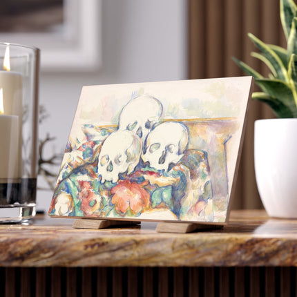The Three Skulls by Paul Cézanne Ceramic Tile