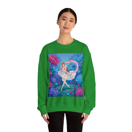 🦋🌸 The Butterfly Garden Ballet Crewneck Sweatshirt – Art Deco Floral Whimsy