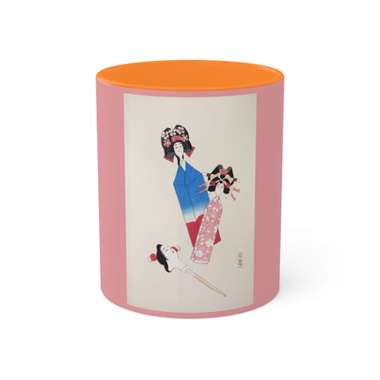 Illustrations of Japanese Toys Pl.001 by Kawasaki Kyosen Colorful Mugs, 11oz