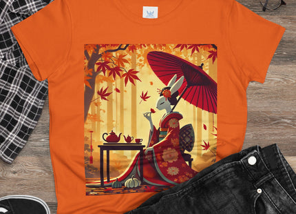 Theatrical Harvest Rabbit Women's Midweight Cotton Tee