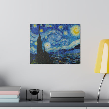 The Starry Night by Vincent Van Gogh Matte Canvas, Stretched, 0.75"