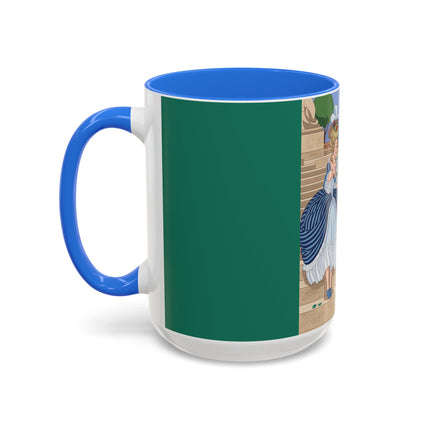 The Peacock's Admiration Colorful Mug (11oz, 15oz) – Rococo Elegance, Peacock Beauty & Garden Charm