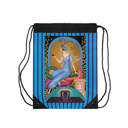 September & Sapphire Zodiac Drawstring Bag