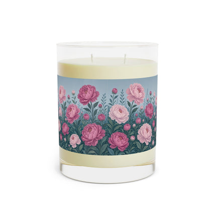 🌸👒 The Lady Of The Pink Peony Garden Scented Candle – Art Deco Floral Elegance