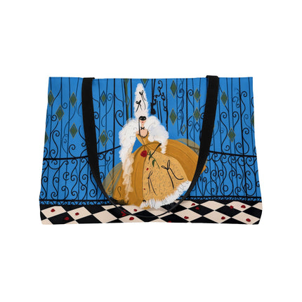 🎭🌹 The Lady At The Masquerade Gates Weekender Tote Bag – Art Deco Fashion Illustration