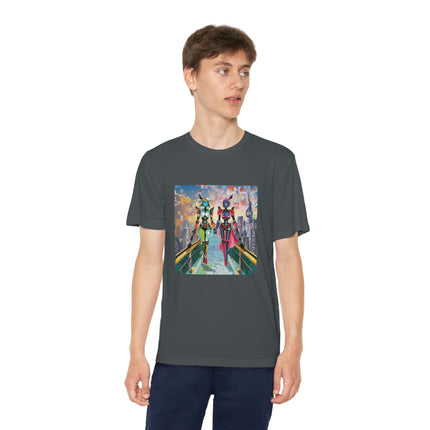 Cyber Punk Robot Models Youth Competitor Tee