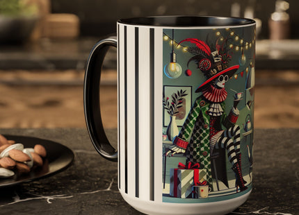 Whimsical Christmas Tea Party Colorful Mugs (11oz, 15oz)