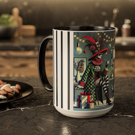 Whimsical Christmas Tea Party Colorful Mugs (11oz, 15oz)