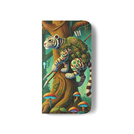 🐅🌿 Silent Stripes Flip Case – Stealth, Grace & Enchanted Forest