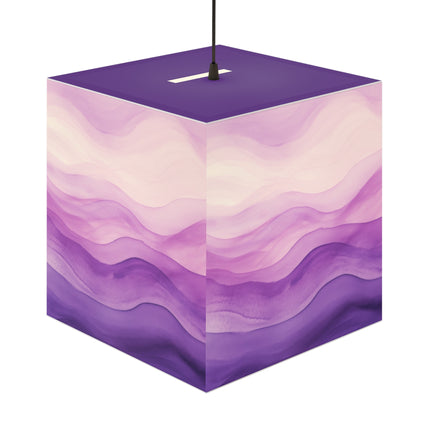 Autumn Serenade in Purple and Lavender Light Cube Lamp