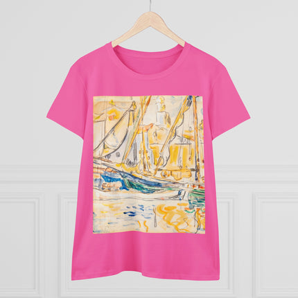 Saint-Tropez by Paul Signac Women's Midweight Cotton Tee