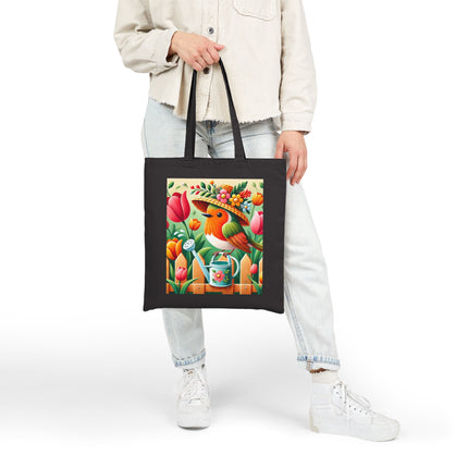 The Little Garden Tender Cotton Canvas Tote Bag – Sunshine, Care & Storybook Charm