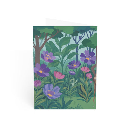 🌸🎩 The Garden Promenade Greeting Card – Regency Fashion & Floral Elegance