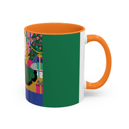 🎄🎁 The Emerald Christmas Belle Colorful Mug – Colorful Holiday Fashion Fantasy