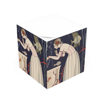 L'Etourdissant Petit Poisson (The Dazzling Little Fish) by George Barbier Note Cube