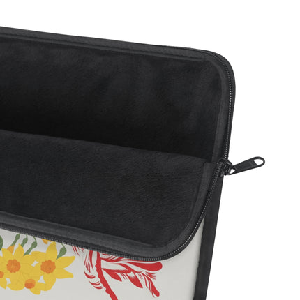Woodpecker & Tulip Laptop Sleeve – Vibrant Energy & Cheerful Charm