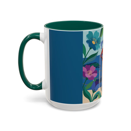 The Lady Of The Golden Horizon Colorful Mugs – Art Deco Coastal Elegance