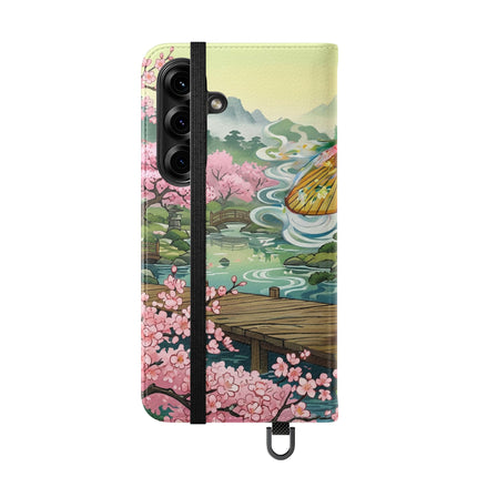 🌸🐱 Kimono Kitties Flip Case – Whimsical Elegance & Storybook Charm