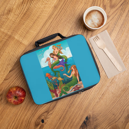 Three Mermaids with Strings of Pearls by Carlo Chiostri Lunch Bag