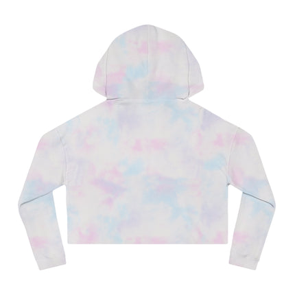 April & Diamond (from the Gem Series) by Sofia Chiostri Women’s Cropped Hooded Sweatshirt