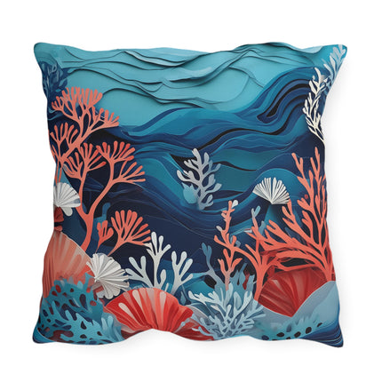 Enchanting Underwater Scene Outdoor Pillows