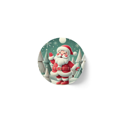 Santa's Joyful Night Round Sticker Label Rolls