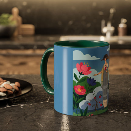 Garden Of New Beginnings Colorful Mugs – Art Deco Floral Elegance