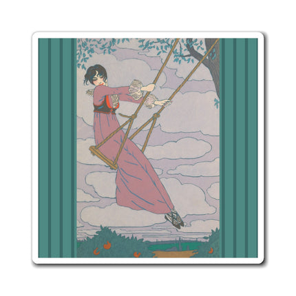 La balançoire by Georges Lepape Magnets (3 Sizes)