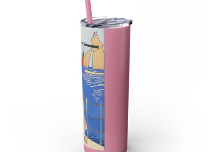 Costume de Yacht by George Barbier Skinny Tumbler with Straw, 20oz
