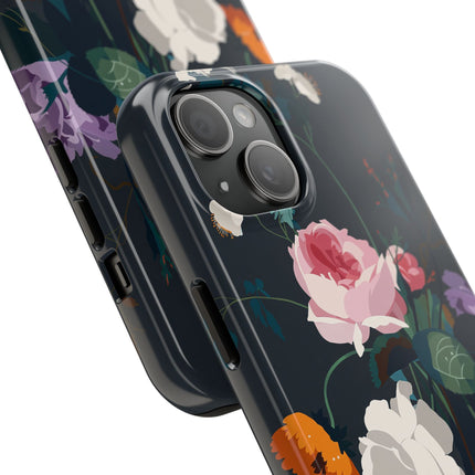 🌹🖤 The Midnight Rose Garden Phone Case – Art Deco Floral Elegance