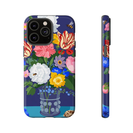 Midnight Floral Bouquet Phone Case – Vibrant Blooms & Enchanted Garden