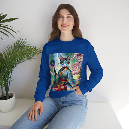 Cyberpunk Geisha Unisex Heavy Blend™ Crewneck Sweatshirt