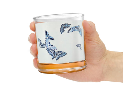 One Thousand Butterflies by - Kamisaka Sekka Rocks Glass, 10oz