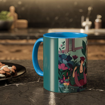 The Ladies Of The Secret Masquerade Colorful Mugs – Art Deco Floral Mystery